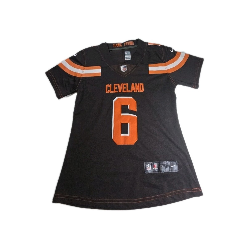 Cleveland Browns Jersey Women MEDIUM Brown Nike On Field Baker Mayfield #6 NFL